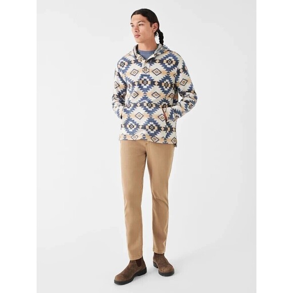 Faherty Men's DGF Knit Pacific Hoodie Aztec Southwestern Long Sleeve XL 283126 - Picture 2 of 8